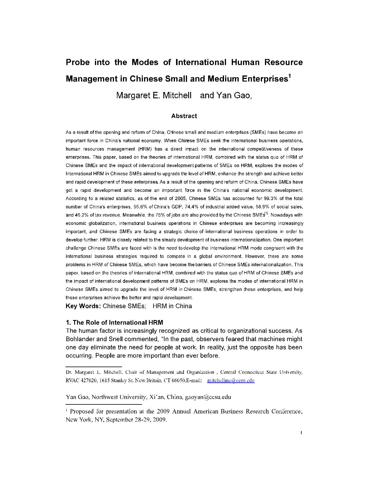 Probe into the Modes of International Human Resource12